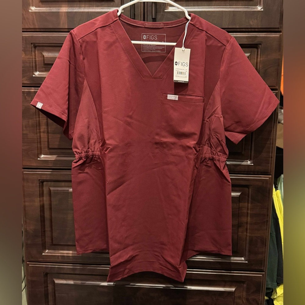 FIGS maternity scrub SET maroon XL NWT stretchy
